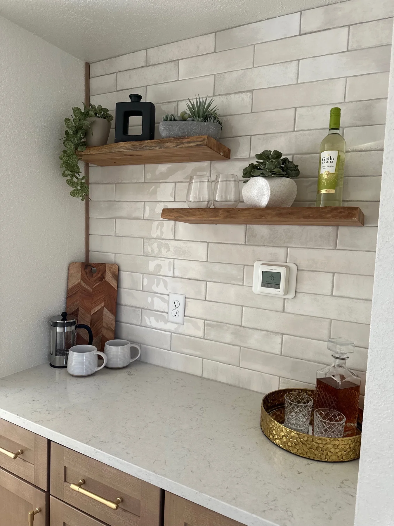 Styled kitchen coffee bar